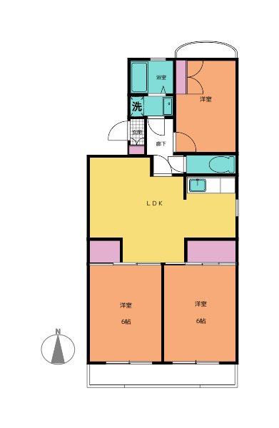 【セントラルハイツ三和IIの間取り】