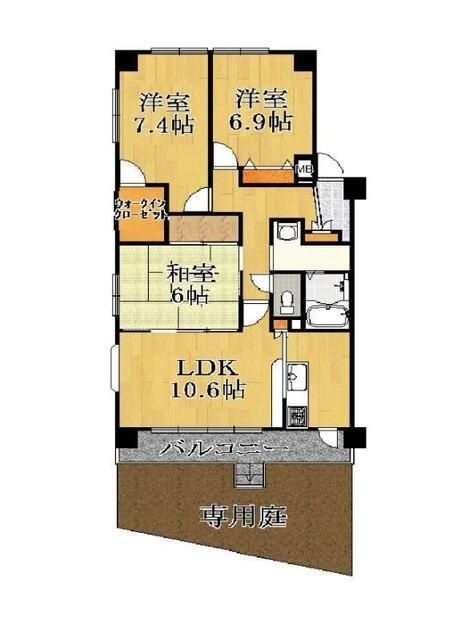 【八千代市大和田新田のマンションの間取り】