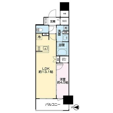 熊本市西区春日のマンションの間取り