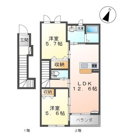 ヴァンベール西出雲の間取り