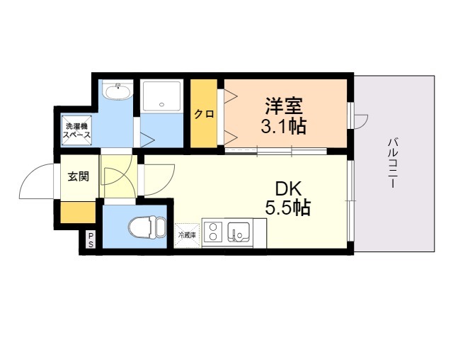 Ｌｉｖｅ　Ｃａｓａ県庁前の間取り