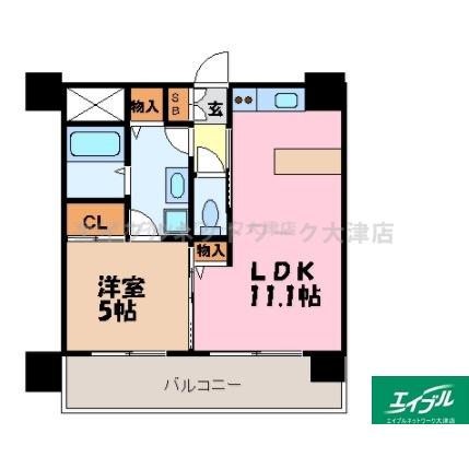 大津市打出浜のマンションの間取り