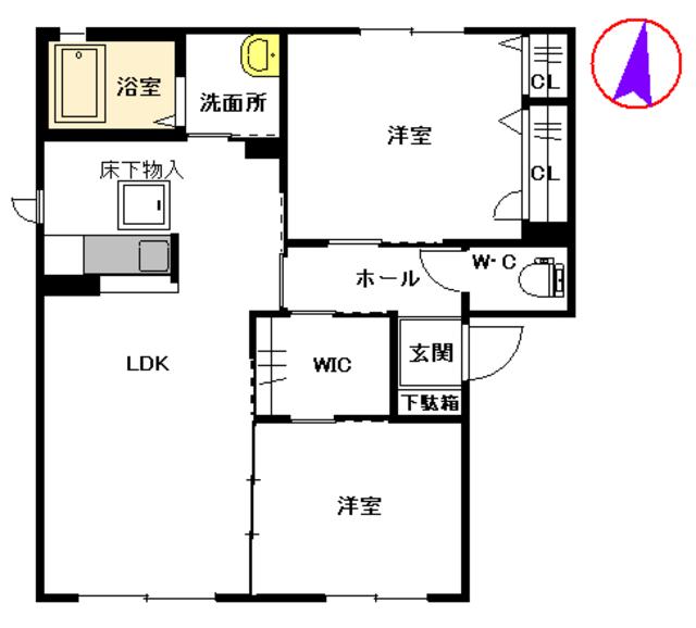 シャーメゾン葵　Ａ棟の間取り