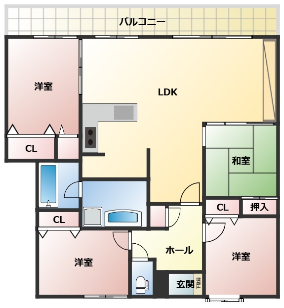 エバーライフ長者原の間取り