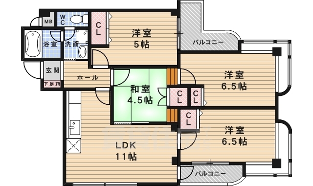 シュロス五月山2の間取り