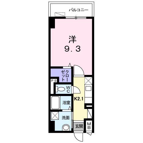 アメニティ万代の間取り