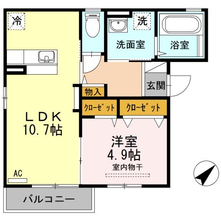 ブラン　ポルテの間取り