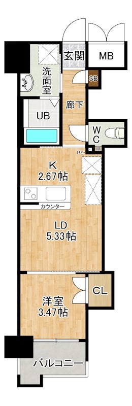 ウィングス門司駅前の間取り