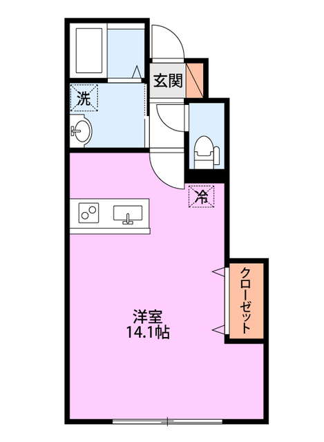 イーリッチテラス女池３丁目アネックス（仮）の間取り