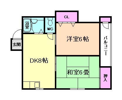 アップル日野の間取り