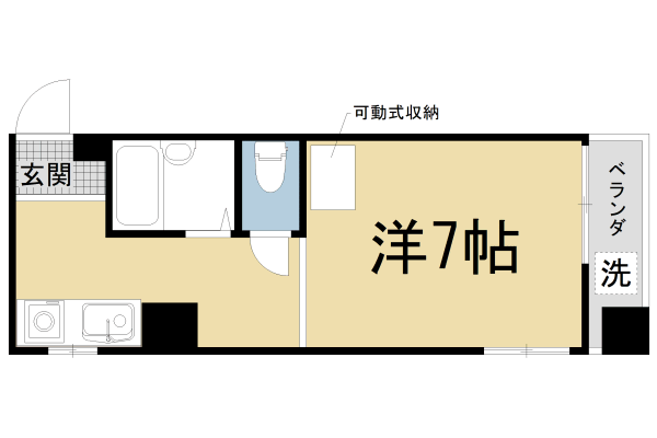 【京都市左京区高野清水町のマンションの間取り】