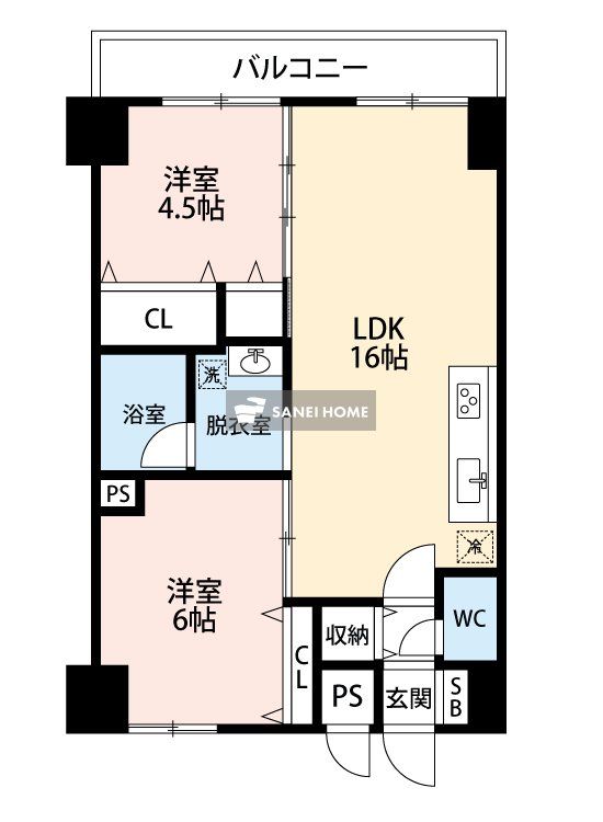 マルナカビレッジ壱番館の間取り