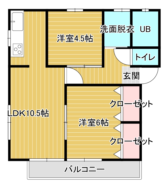 臼沢ハイツの間取り