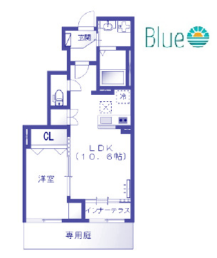 横浜市緑区西八朔町のアパートの間取り