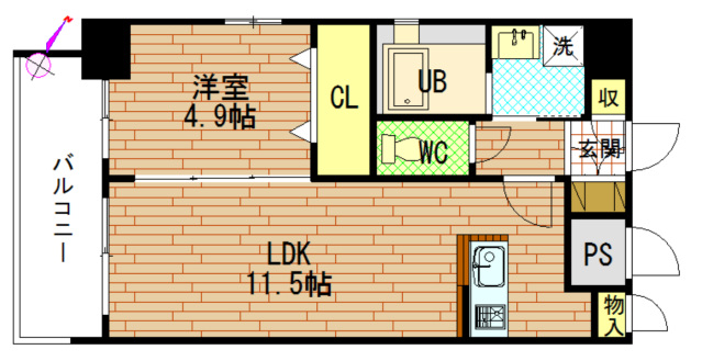 【グラビスコート広島駅前通りの間取り】