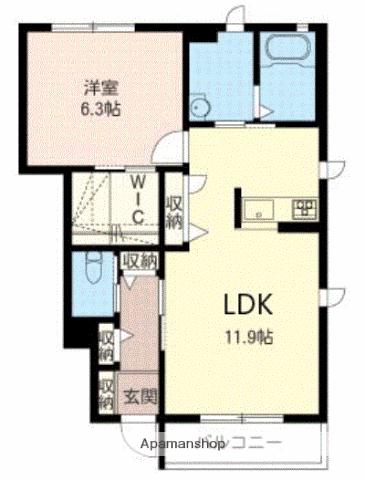 佐倉市上志津のアパートの間取り