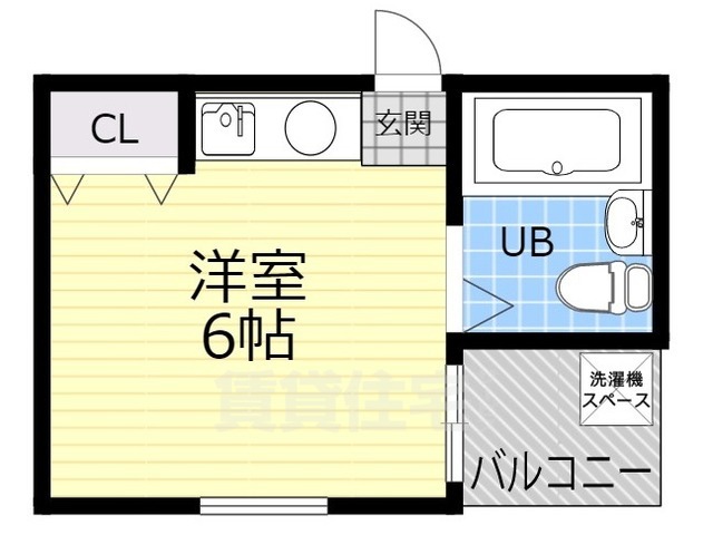 京都市山科区厨子奥苗代元町のマンションの間取り