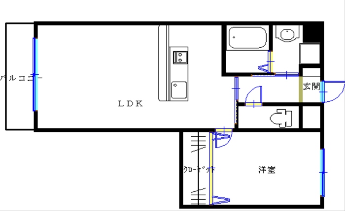 鹿児島市長田町のマンションの間取り