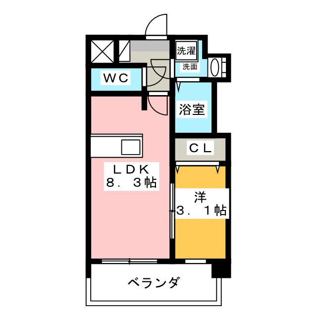 プレサンスＳＡＫＡＥフロントの間取り