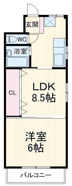 川崎市宮前区犬蔵のマンションの間取り