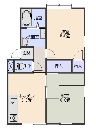 エステートピア上真倉E棟の間取り