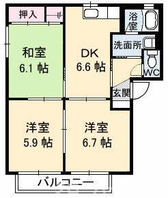 シャーメゾンS A棟の間取り