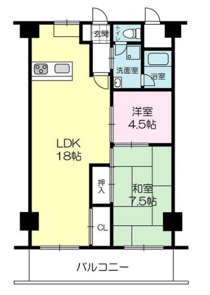 加西市北条町北条のマンションの間取り