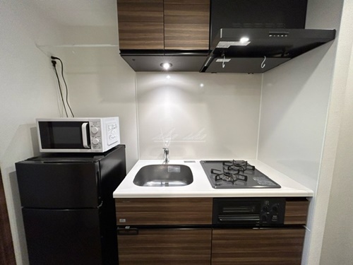 キッチン　冷蔵庫・電子レンジ有り