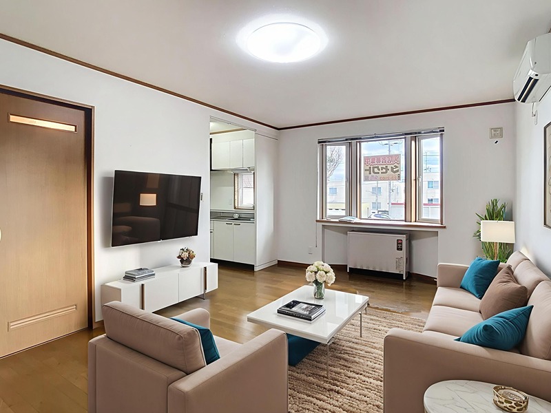 居室・リビング　本画像はCGで作成しており実際に現地に家具は置かれてません。