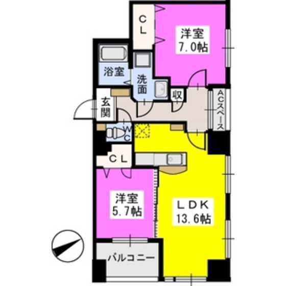 ベイシック薬院の間取り
