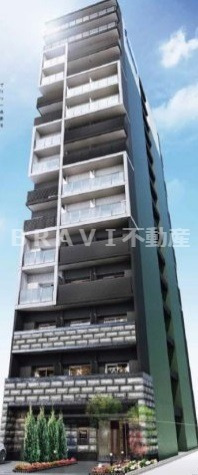 建物外観　【プレサンス谷町七丁目II】おしゃれな外観です