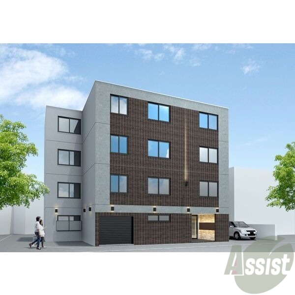 建物外観　外観予想パース　札幌市西区発寒三条「ラフィーネ発寒南III」