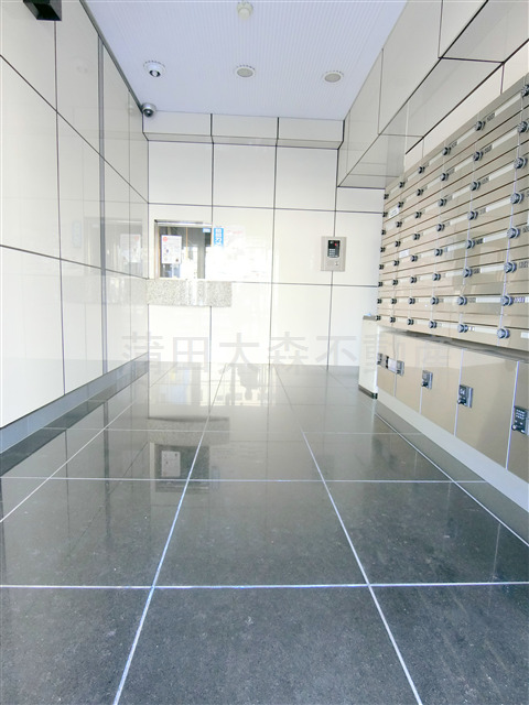 エントランス　防犯カメラTVモニター付オートロック宅配BOXメールBOX管