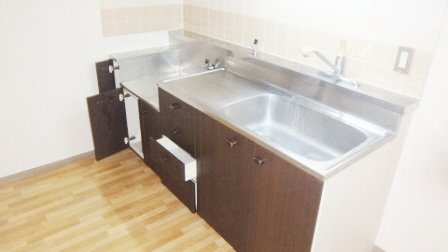 キッチン　ガスコンロ対応のキッチンです