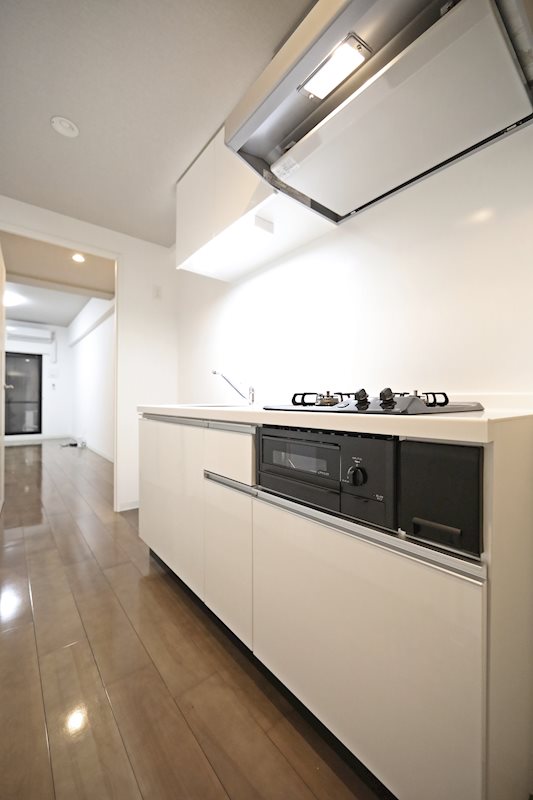 キッチン　システムキッチン（ガス2口コンロ+グリル）