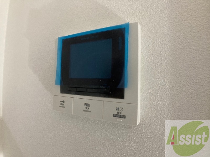 セキュリティ　ＴＶモニター付インターホンです。来客者の顔が見えるので安心！