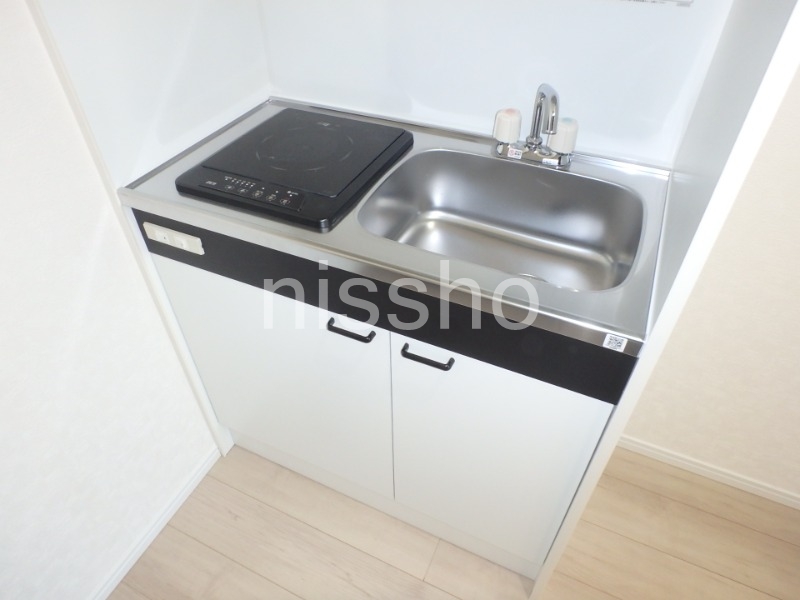 キッチン　IHコンロ1口付キッチン♪　※建築中写真