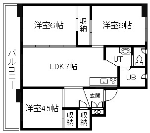 ビレッジハウス平和台2号棟の間取り