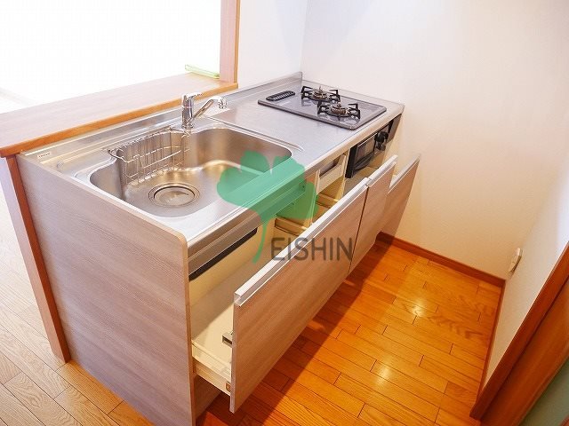 キッチン　シンプルな清潔感のあるキッチンです！