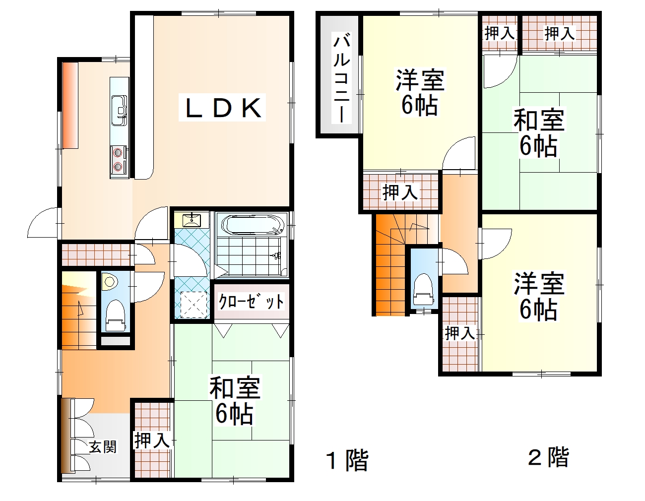 亀山戸建の間取り写真