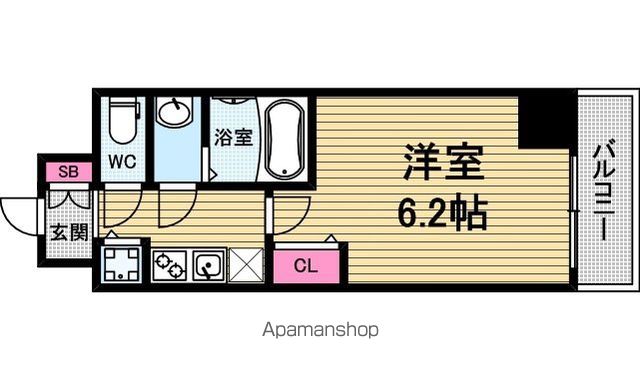 プレサンス心斎橋クオーレの間取り写真