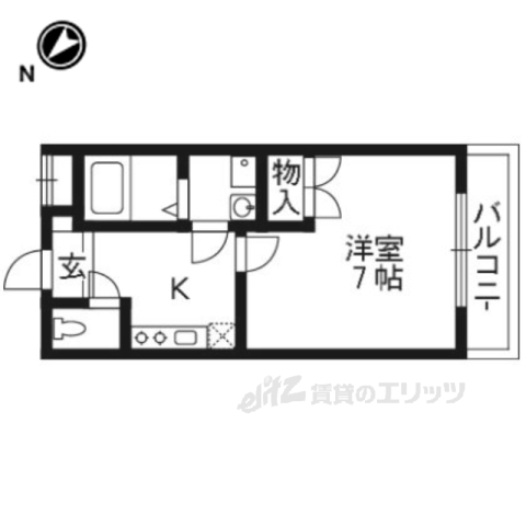 地下鉄烏丸線 北大路駅 徒歩9分 2階建 築18年の間取り写真