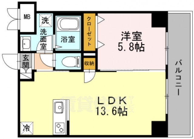 ＪＲ中央線 東小金井駅 徒歩4分 5階建 築14年の間取り写真