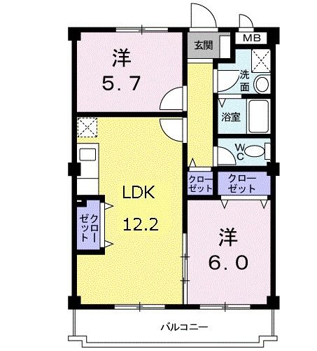 アメニティ前栽2号館の間取り写真