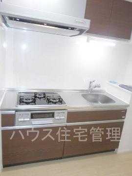 阪急京都線 高槻市駅 バス乗車時間：18分 最寄りバス停で下車 徒歩5分 4階建 築10年のキッチン写真