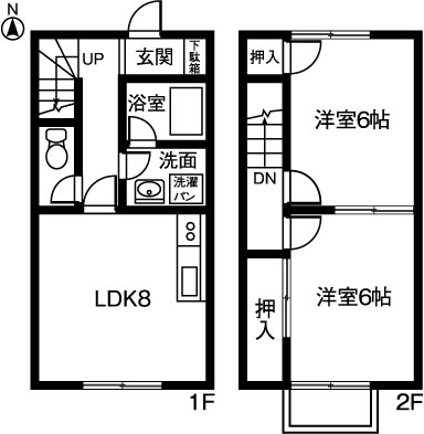DUPLEX 国王30Bの間取り写真
