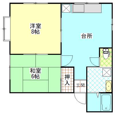 港北ハイムAの間取り写真