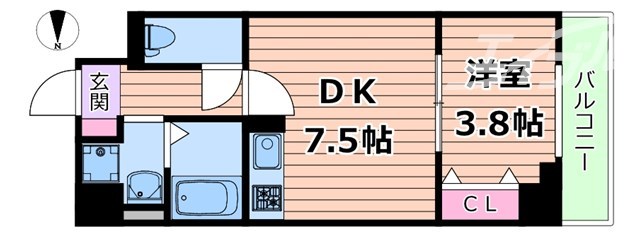 地下鉄谷町線 天神橋筋六丁目駅 徒歩10分 6階建 築4年の間取り写真