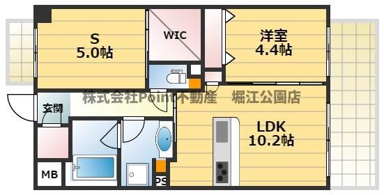 地下鉄御堂筋線 大国町駅 徒歩5分 11階建 築4年の間取り写真