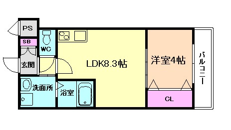 ＪＲ東西線 加島駅 徒歩9分 3階建 築4年の間取り写真